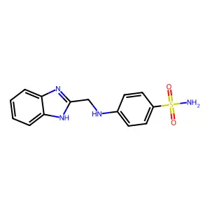 4-((1H-benzimidazol-2-ylmethyl)amino)benzenesulfonamide structure