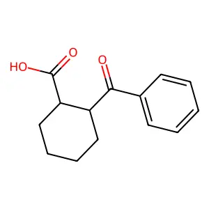 cis-2-Benzoyl-1-cyclohexanecarboxylic acid structure