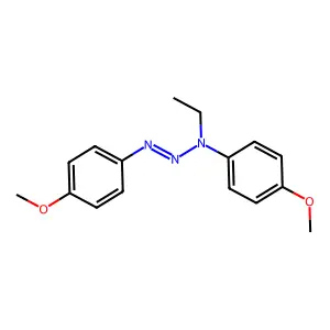 (1E)-3-Ethyl-1,3-bis(4-methoxyphenyl)triaz-1-ene structure