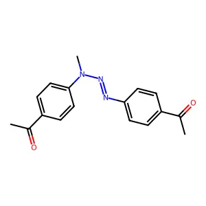1,1'-{[(1E)-3-Methyltriaz-1-ene-1,3-diyl]di(4,1-phenylene)}di(ethan-1-one) structure