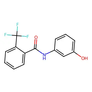 N-(3-hydroxyphenyl)-2-(trifluoromethyl)benzamide structure