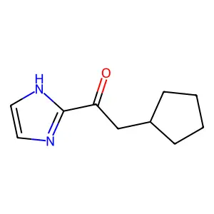 2-Cyclopentyl-1-(1H-imidazol-2-yl)ethanone structure