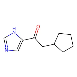 2-Cyclopentyl-1-(1H-imidazol-5-yl)ethanone structure
