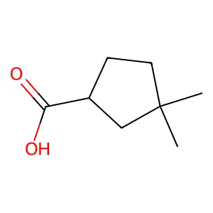 3,3-Dimethylcyclopentane-1-carboxylic acid structure