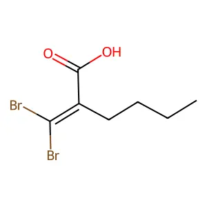 2-(二溴亚甲基)己酸 structure