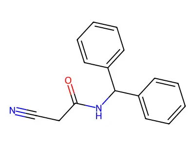 N-benzhydryl-2-cyanoacetamide structure