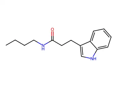 N-butyl-3-(1H-indol-3-yl)propanamide structure