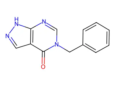 1H-Pyrazolo(3,4-d)pyrimidin-4-one, 4,5-dihydro-5-benzyl- structure