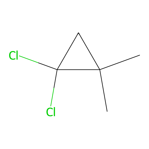 1,1-Dichloro-2,2-dimethylcyclopropane structure