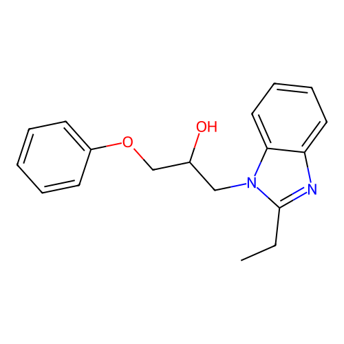 1-(2-Ethylbenzimidazolyl)-3-phenoxypropan-2-ol structure