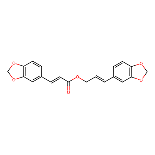 (2E)-3-(1,3-benzodioxol-5-yl)-2-propenyl (2E)-3-(1,3-benzodioxol-5-yl)-2-propenoate structure