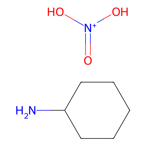 Cyclohexanamine;dihydroxy(oxo)azanium structure