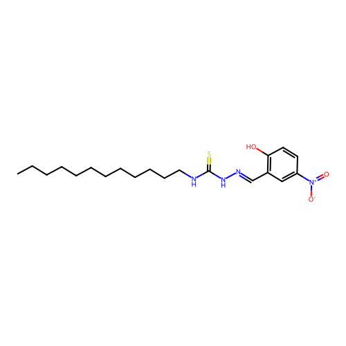 1-Dodecyl-3-[(2-hydroxy-5-nitrophenyl)methylideneamino]thiourea structure