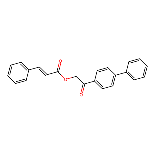 [2-Oxo-2-(4-phenylphenyl)ethyl] 3-phenylprop-2-enoate structure