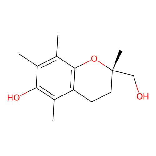 (S)-(+)-6-hydroxy-2,5,7,8-tetramethylchroman-2-methanol structure