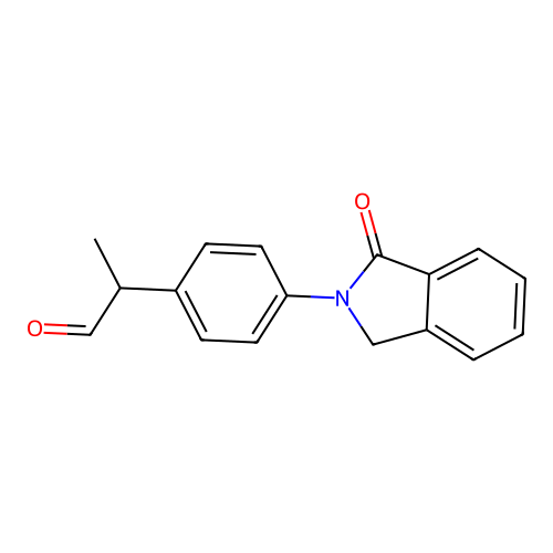 2-[4-(1-Oxo-1,3-dihydro-2H-isoindol-2-yl)phenyl]propanal structure
