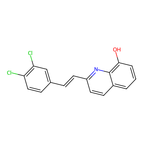 2-[(E)-2-(3,4-dichlorophenyl)ethenyl]quinolin-8-ol structure