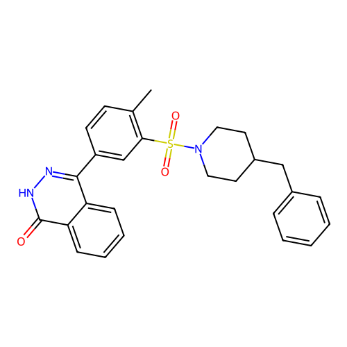 4-(3-((4-benzylpiperidin-1-yl)sulfonyl)-4-methylphenyl)phthalazin-1(2H)-one structure