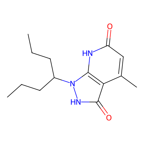 1-(heptan-4-yl)-4-methyl-1H-pyrazolo[3,4-b]pyridine-3,6-diol structure