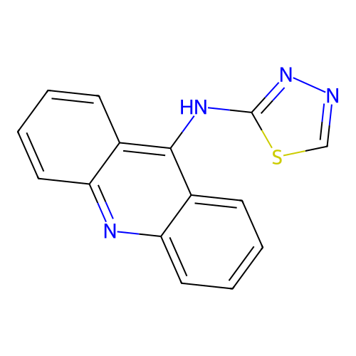 Acridin-9-yl-[1,3,4]thiadiazol-2-yl-amine structure