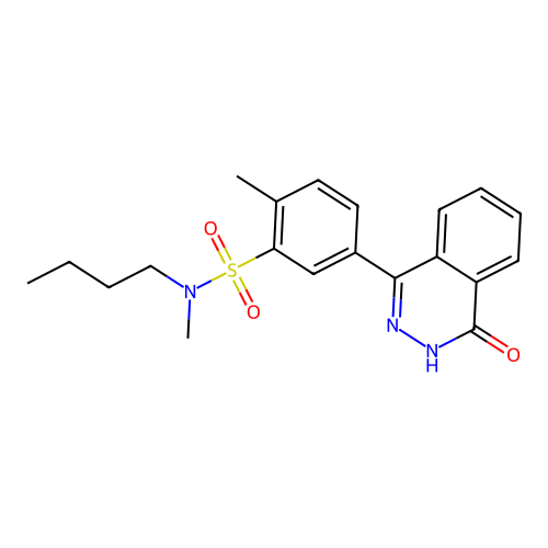 N-butyl-N,2-dimethyl-5-(4-oxo-3,4-dihydrophthalazin-1-yl)benzenesulfonamide structure