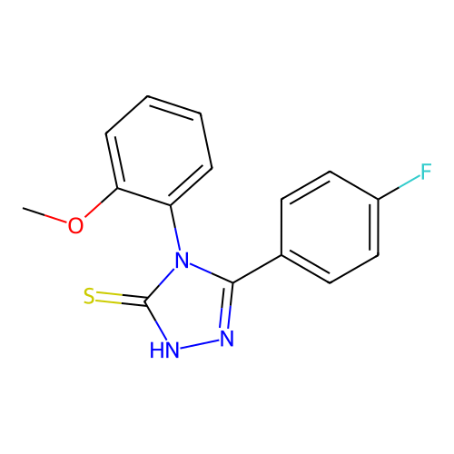 5-(4-fluorophenyl)-4-(2-methoxyphenyl)-4H-1,2,4-triazole-3-thiol structure