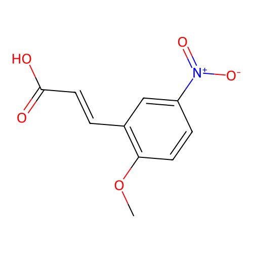 2-Propenoic acid, 3-(2-methoxy-5-nitrophenyl)- structure