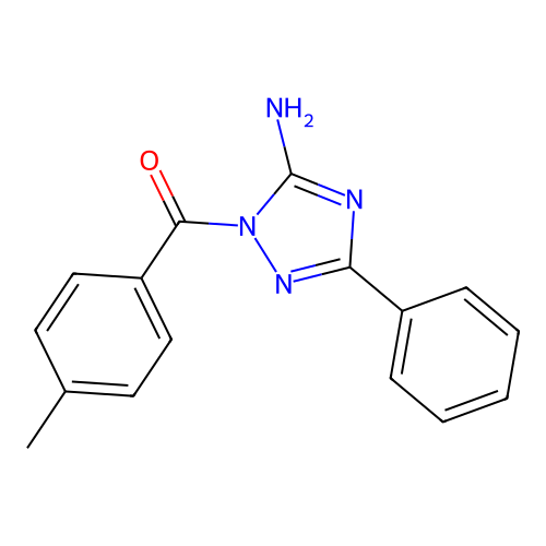 1-(4-methylbenzoyl)-3-phenyl-1H-1,2,4-triazol-5-amine structure