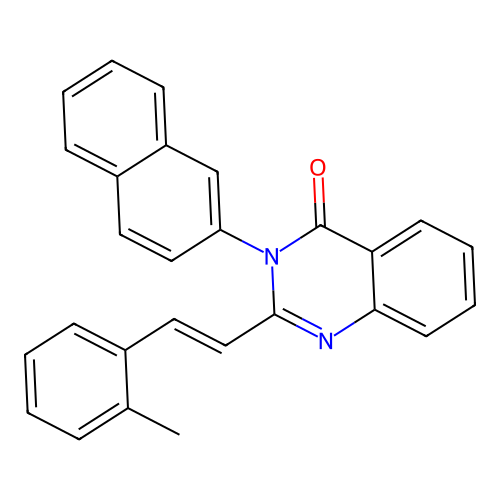 2-[(E)-2-(2-methylphenyl)ethenyl]-3-naphthalen-2-ylquinazolin-4-one structure