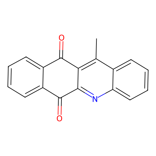 Benz[b]acridine-6,11-dione, 12-methyl- structure