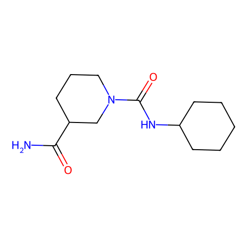 N~1~-cyclohexyl-1,3-piperidinedicarboxamide structure