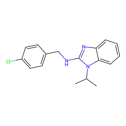 N-(4-chlorobenzyl)-1-isopropyl-1H-benzimidazol-2-amine structure