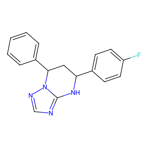 5-(4-Fluorophenyl)-7-phenyl-4,5,6,7-tetrahydro[1,2,4]triazolo[1,5-a]pyrimidine structure