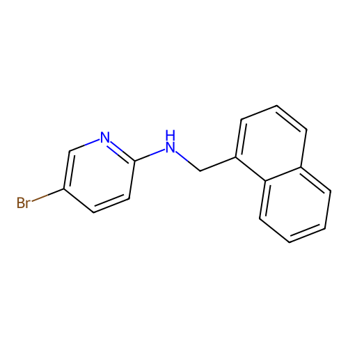 5-bromo-N-(naphthalen-1-ylmethyl)pyridin-2-amine structure