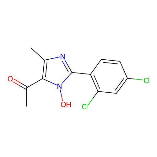 1-[2-(2,4-dichlorophenyl)-1-hydroxy-4-methyl-1H-imidazol-5-yl]ethanone structure
