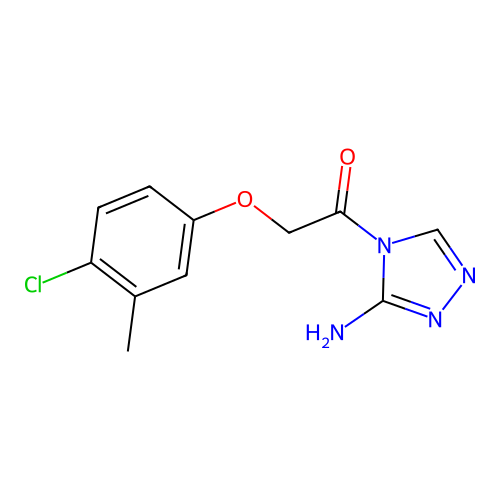 1-(3-amino-4H-1,2,4-triazol-4-yl)-2-(4-chloro-3-methylphenoxy)ethanone structure