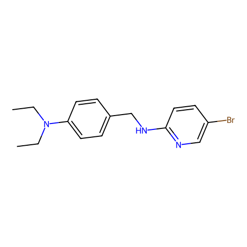 5-bromo-N-[4-(diethylamino)benzyl]-2-pyridinamine structure