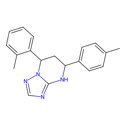 7-(2-methylphenyl)-5-(4-methylphenyl)-4,5,6,7-tetrahydro[1,2,4]triazolo[1,5-a]pyrimidine structure