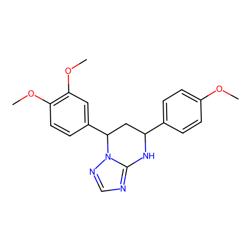 7-(3,4-dimethoxyphenyl)-5-(4-methoxyphenyl)-4,5,6,7-tetrahydro[1,2,4]triazolo[1,5-a]pyrimidine structure