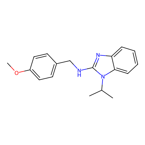 (1-Isopropyl-1H-benzoimidazol-2-yl)-(4-methoxy-benzyl)-amine structure