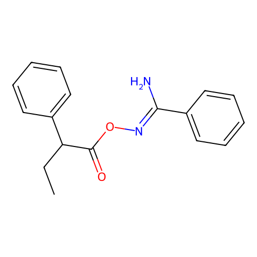 N'-[(2-phenylbutanoyl)oxy]benzenecarboximidamide structure