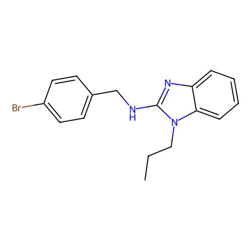 N-(4-bromobenzyl)-1-propyl-1H-benzimidazol-2-amine structure