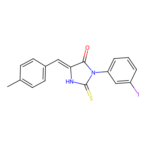 4-Imidazolidinone, 3-(3-iodophenyl)-5-((4-methylphenyl)methylene)-2-thioxo- structure