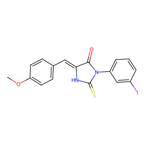 4-Imidazolidinone, 3-(3-iodophenyl)-5-((4-methoxyphenyl)methylene)-2-thioxo- structure
