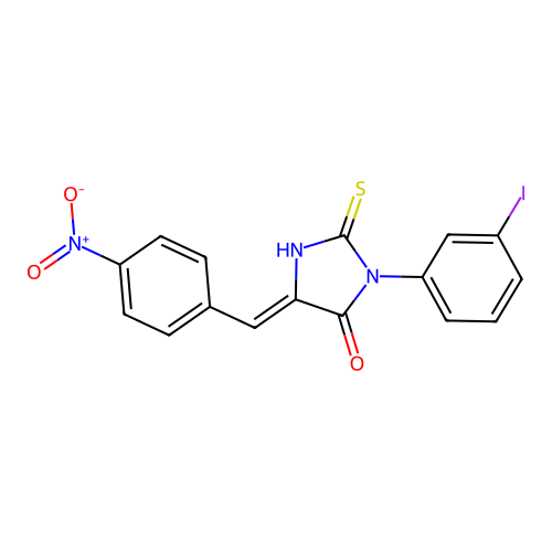 4-Imidazolidinone, 3-(3-iodophenyl)-5-((4-nitrophenyl)methylene)-2-thioxo- structure