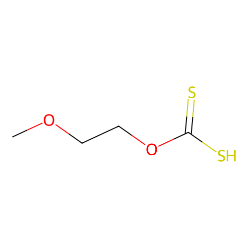 2-Methoxyethoxymethanedithioic acid structure