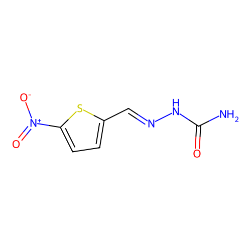 5-Nitrothiophene-2-carboxaldehyde semicarbazone structure