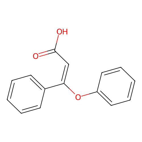 (2E)-3-Phenoxy-3-phenylprop-2-enoic acid structure