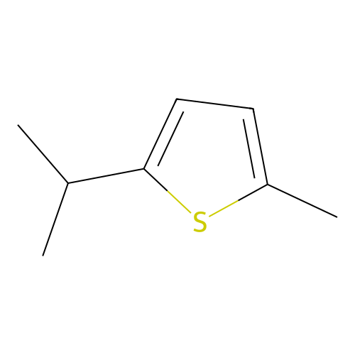 Thiophene, 2-methyl-5-(1-methylethyl) structure