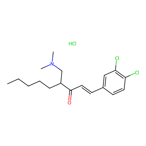 1-(3,4-Dichlorophenyl)-4-((dimethylamino)methyl) 1-nonen-3-one structure